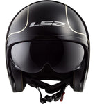 Casco Abierto 3/4 LS2 OF599 Spitfire Flier Negro Brillante