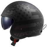 Casco Abierto 3/4 LS2 OF599 Spitfire Black Flag - Negro Mate