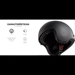 Casco Abierto 3/4 LS2 OF599 Spitfire Negro Mate